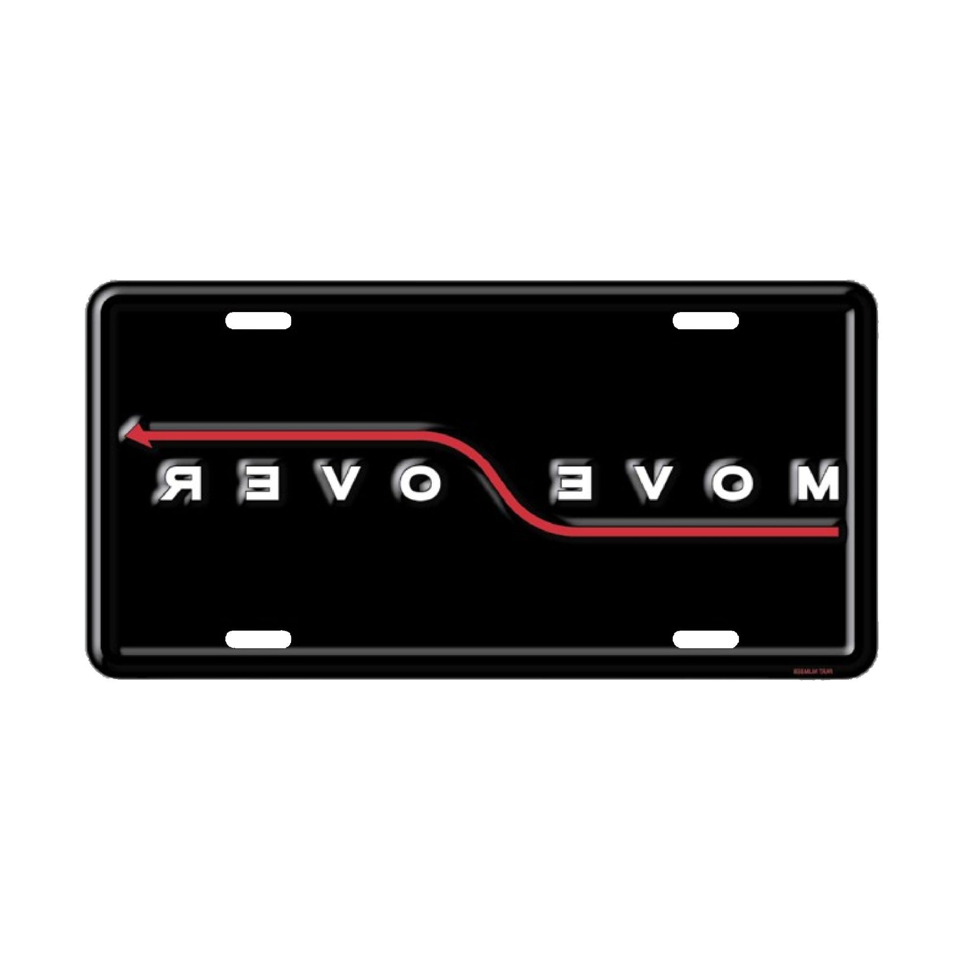 Move Over License Plate - Black