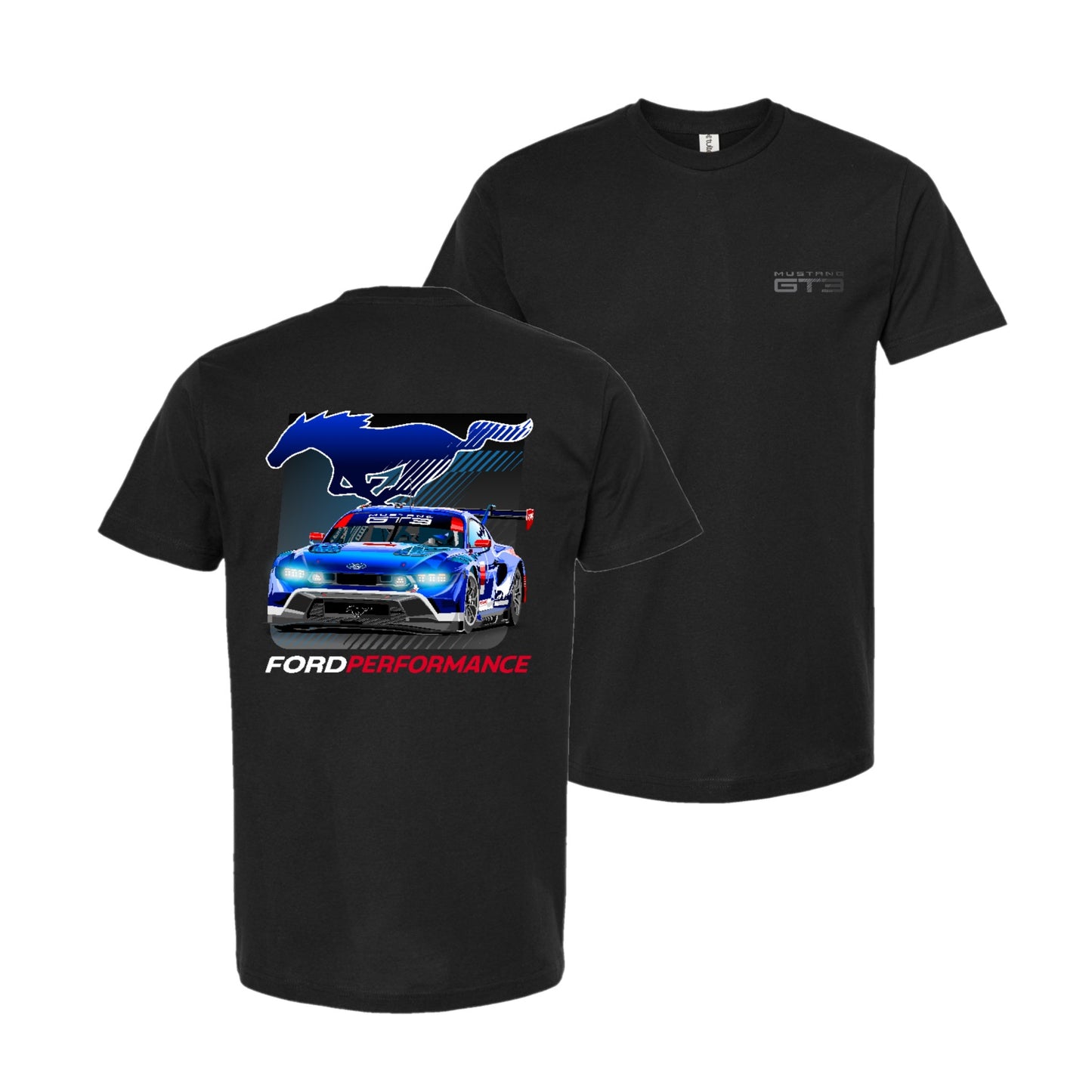 Ford Mustang Pony Tee - Black