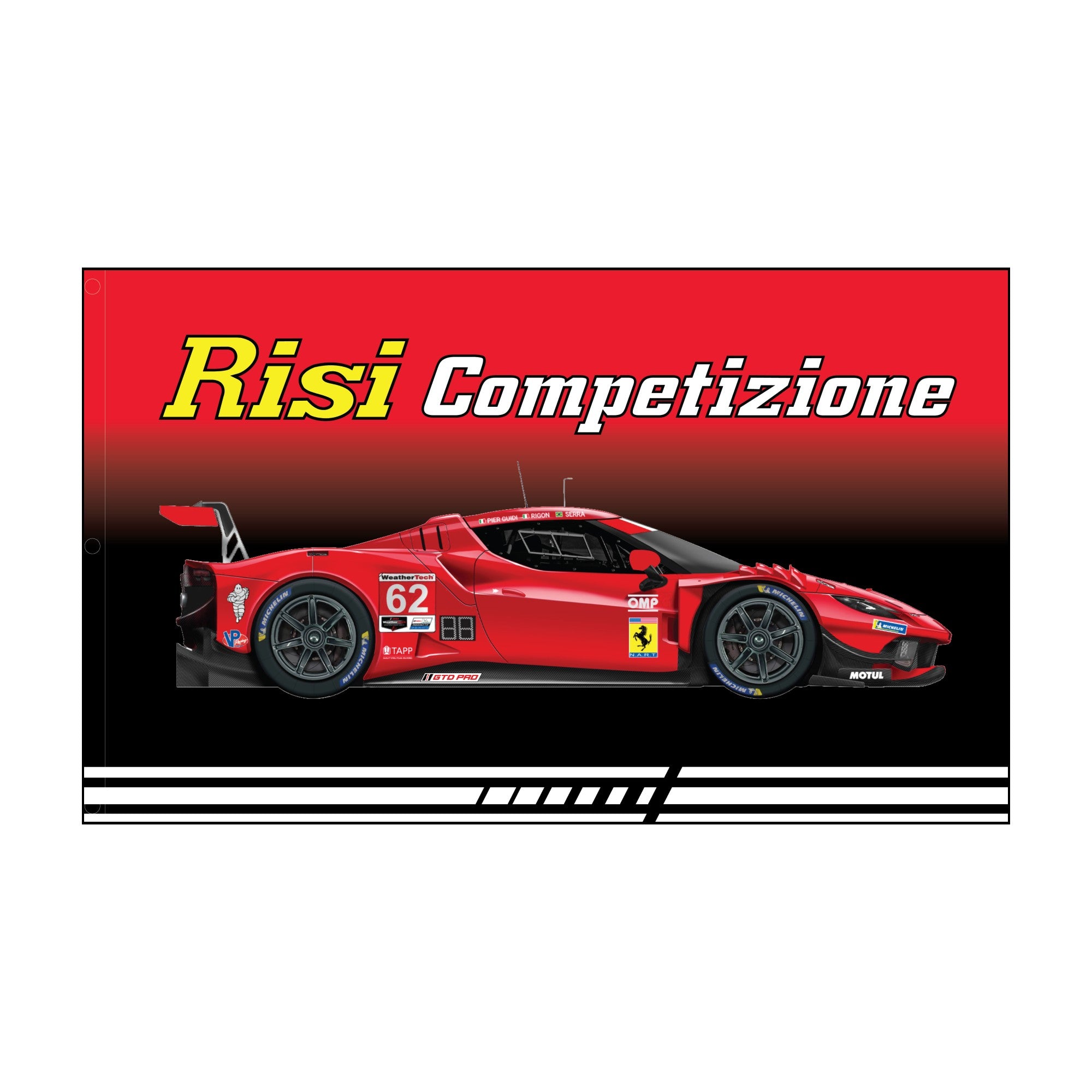 Risi Competizione #62 Ferrari Car Flag