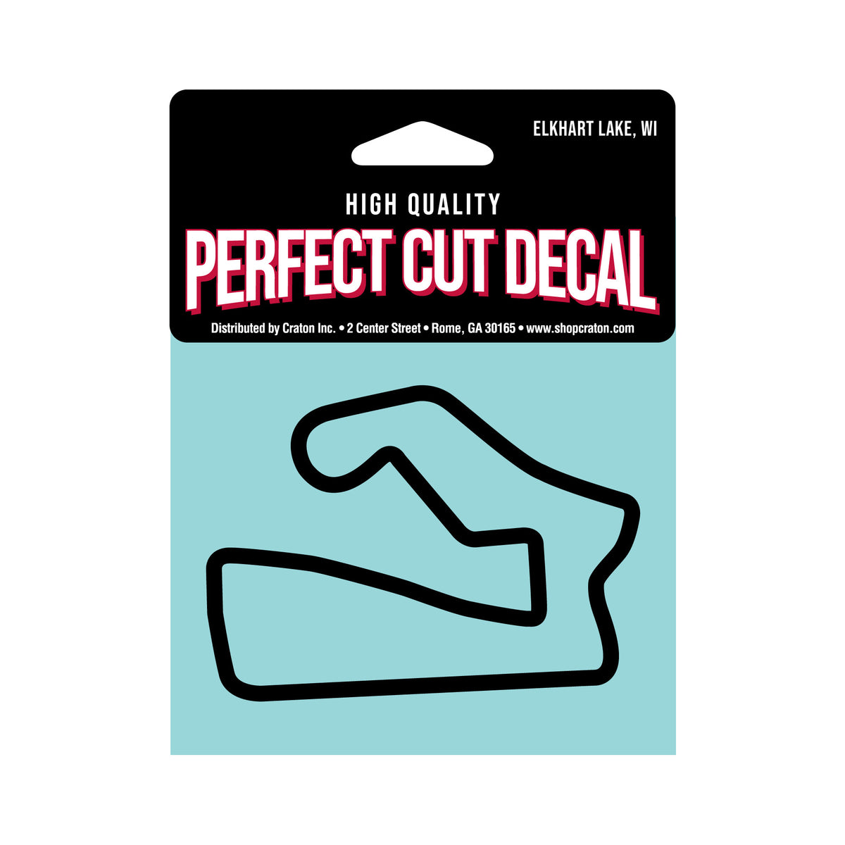 Road America Track Outline Black