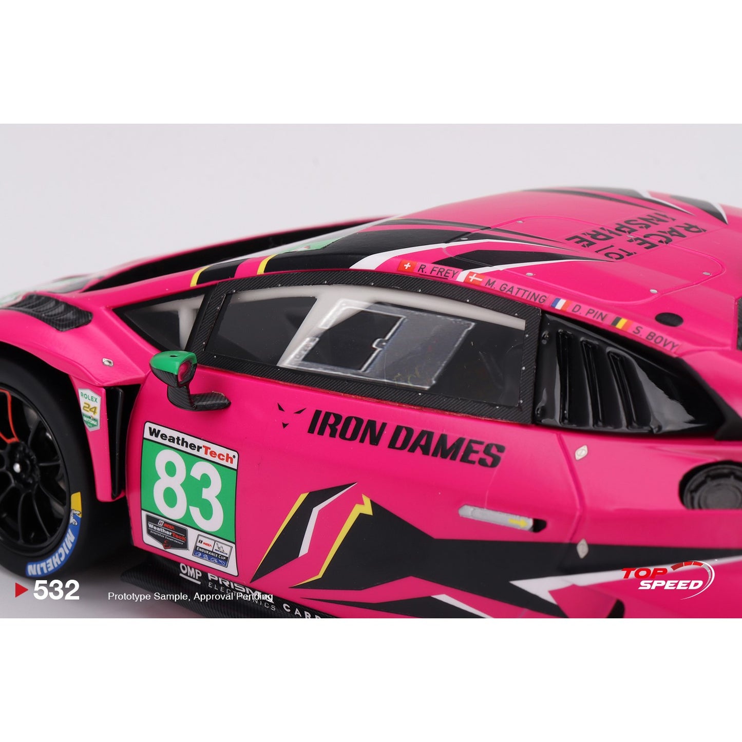 1/18 Lamborghini Huracán GT3 EVO2 #83 Iron Dames 2023 IMSA Daytona 24 Hrs