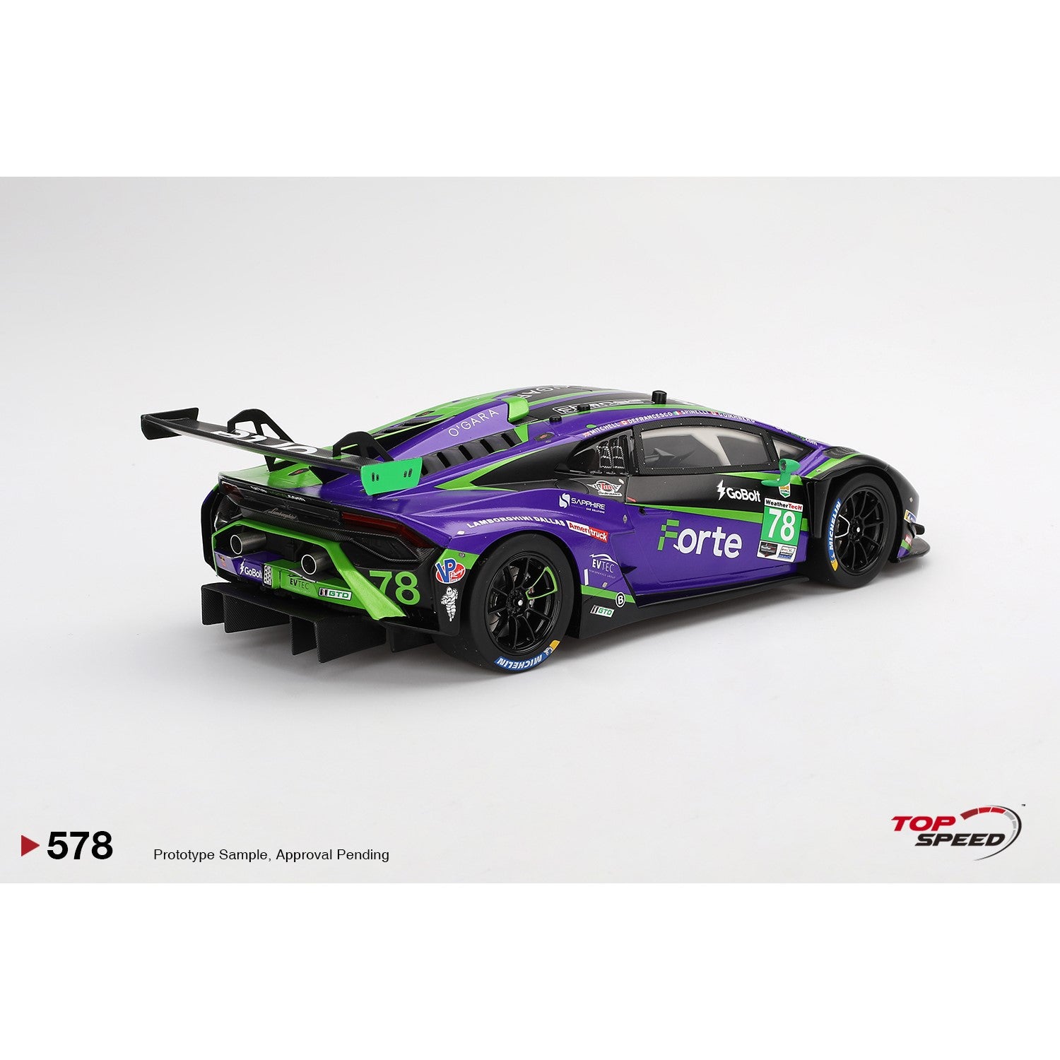1/18 Lamborghini Huracán GT3 EVO2 #78 Forte Racing 2024 Rolex 24