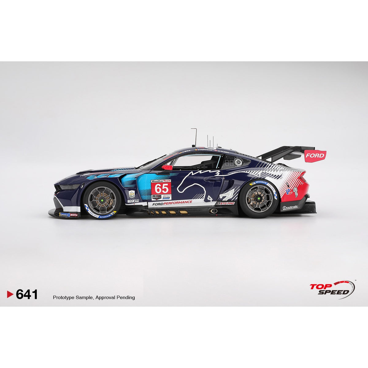 Ford Rollex 1/18 Ford Mustang GT3 #65 2025 Rolex 24 Class Winner – Team IMSA