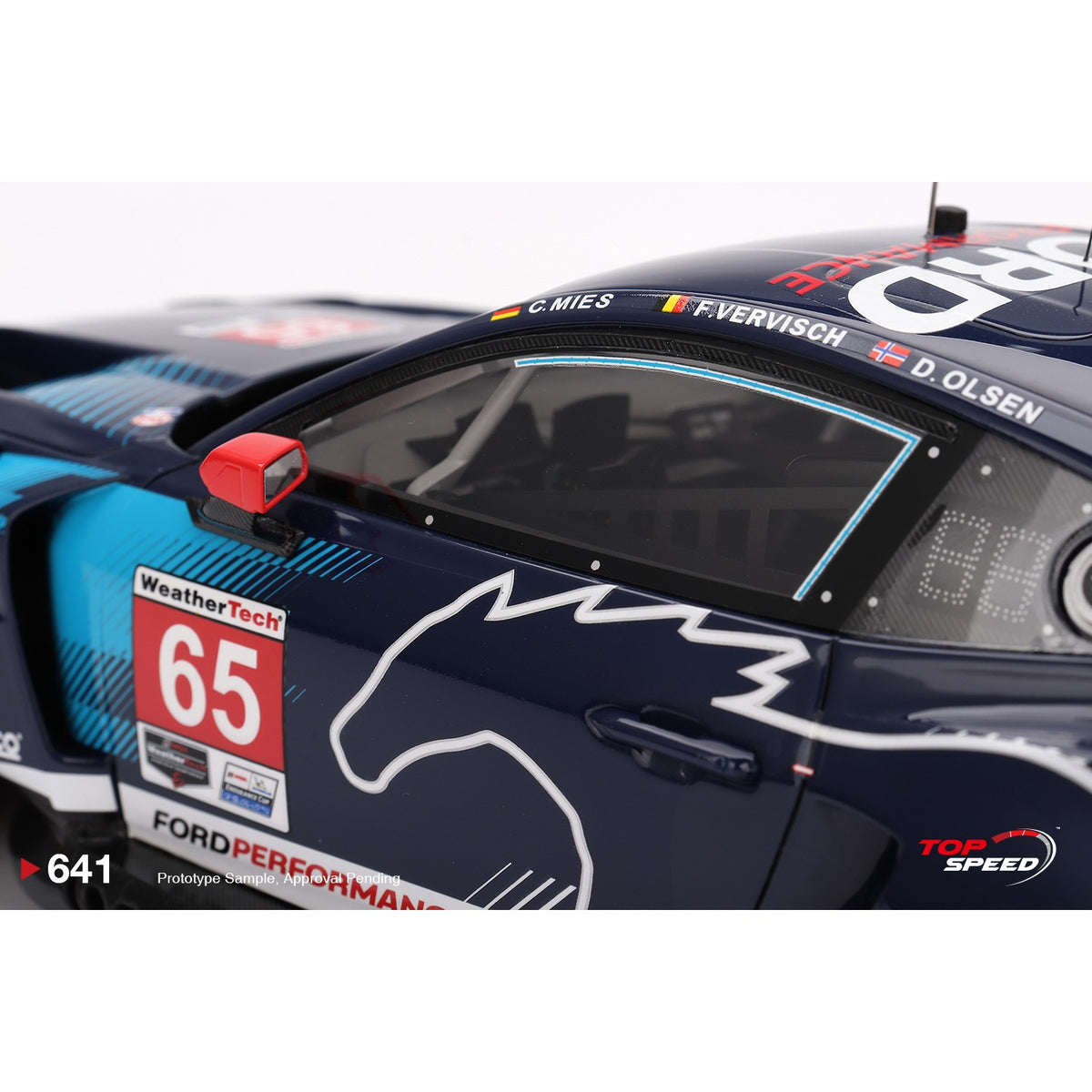 Ford Rollex 1/18 Ford Mustang GT3 #65 2025 Rolex 24 Class Winner – Team IMSA