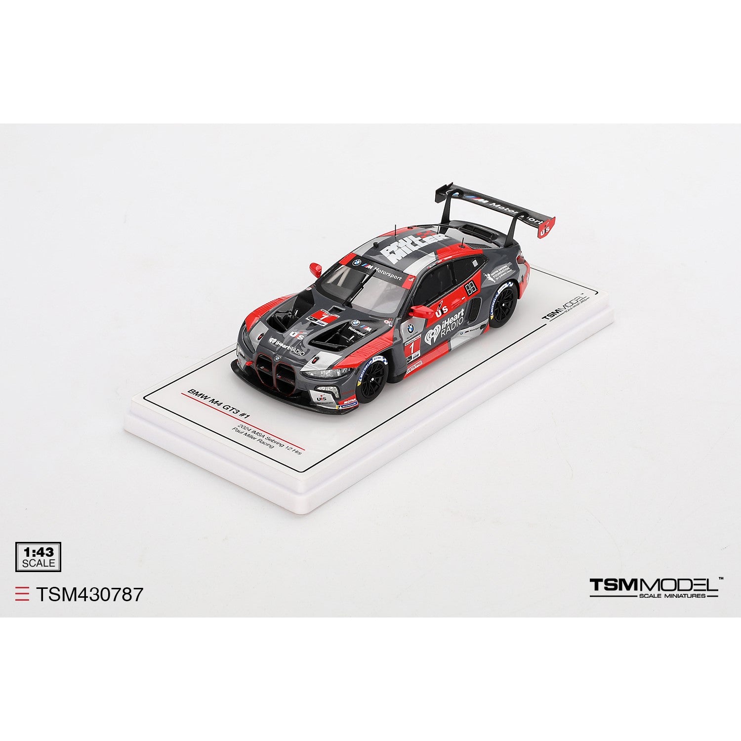 1/43 BMW M4 GT3 #1 Paul Miller Racing 2024 Sebring