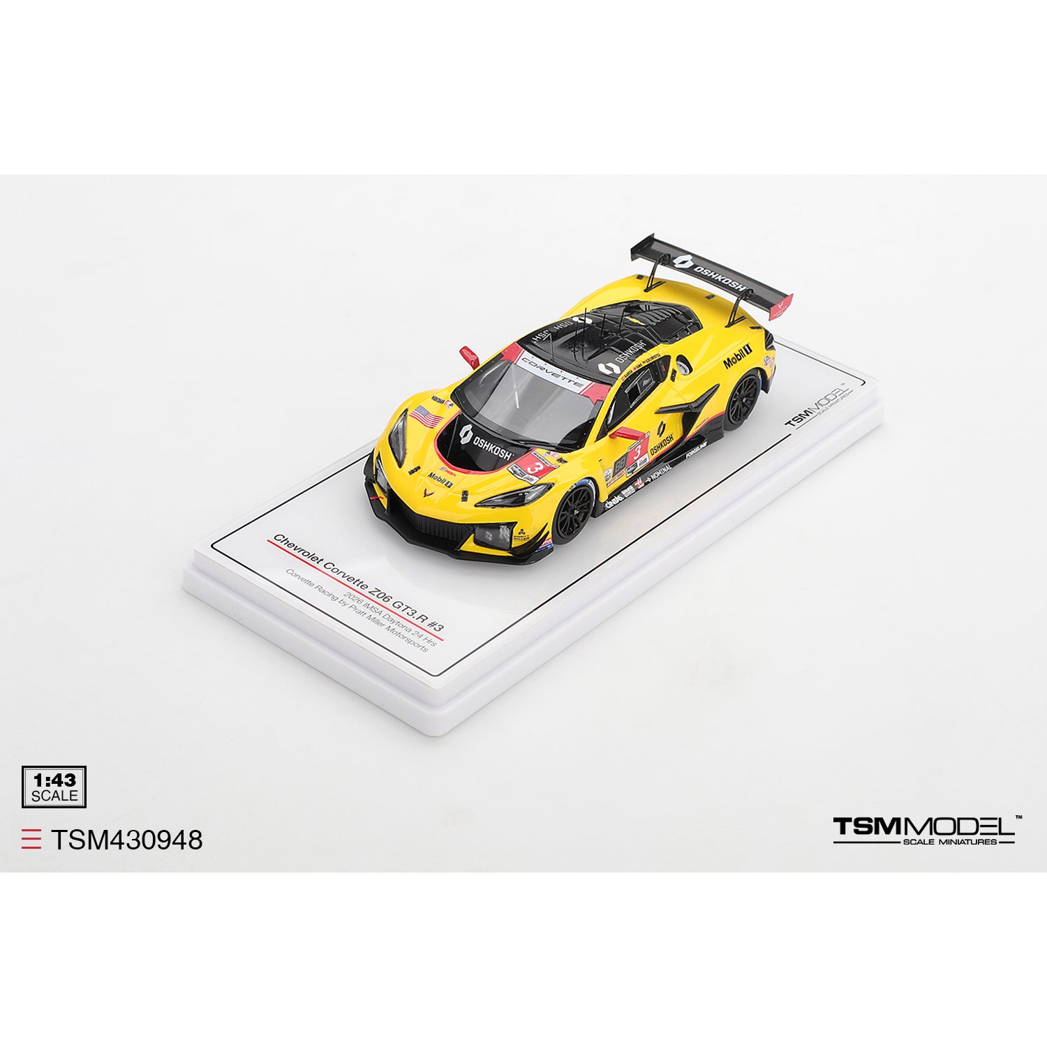 PRE-ORDER 1/43 Chevrolet Corvette Z06 GT3.R #3 2026 Daytona