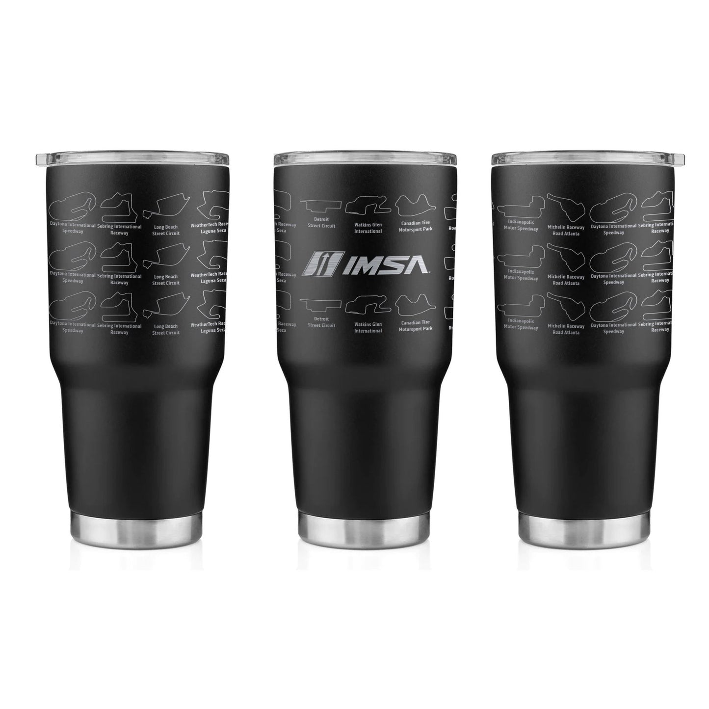 IMSA Track Outline 30oz Tumbler - Black