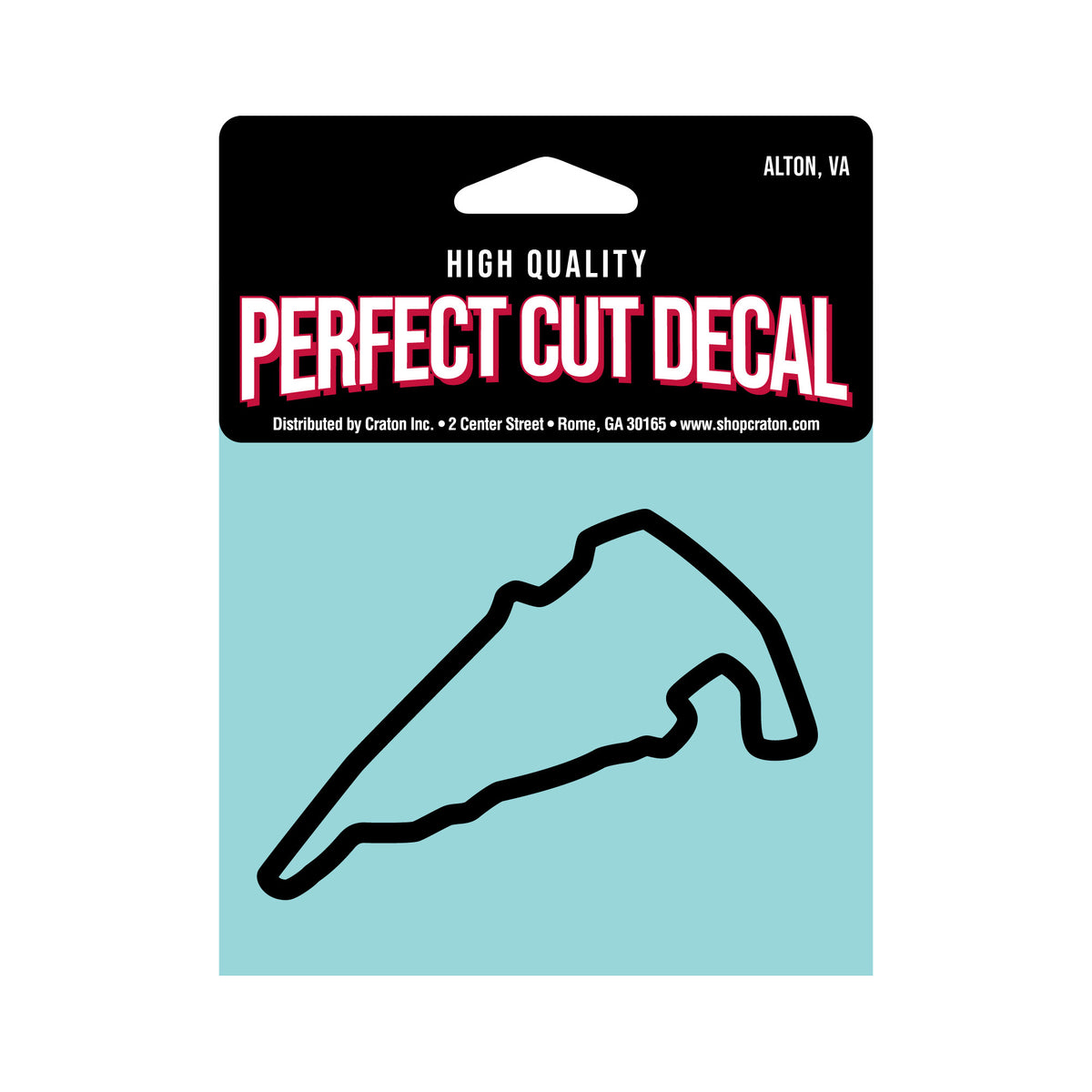 Virginia International Raceway Track Outline Black