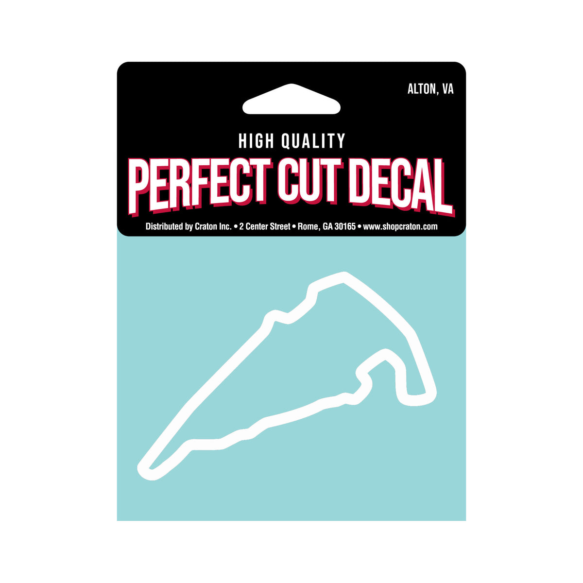 Virginia International Raceway Track Outline White