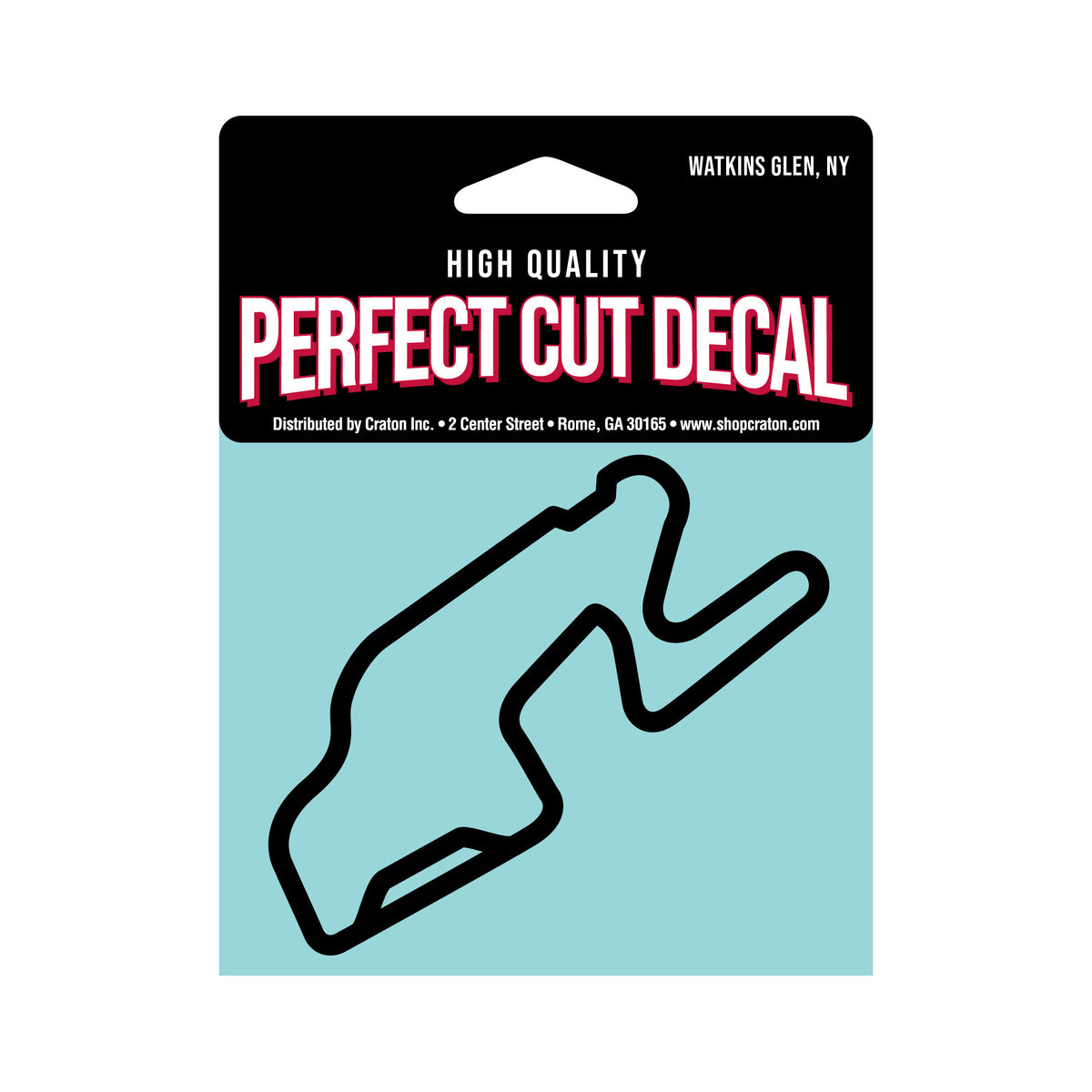 Watkins Glen International Track Outline Black