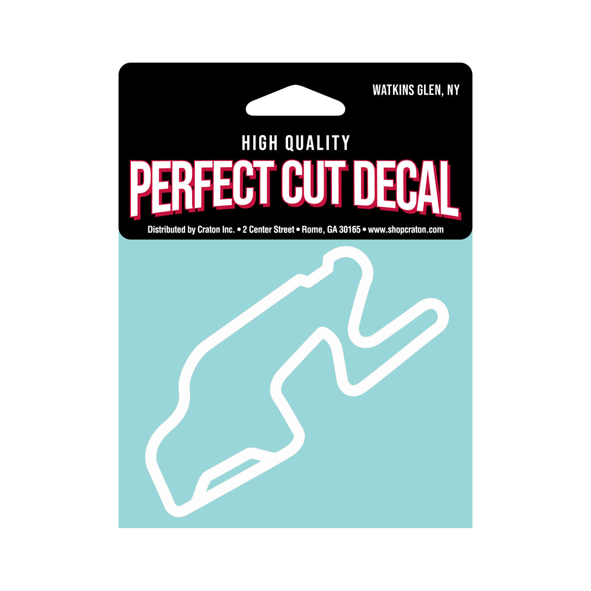 Watkins Glen International Track Outline White